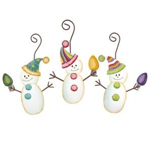 Merry & Bright Snowmen Ornaments by The Round Top Collection